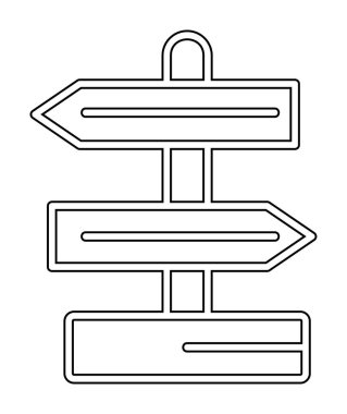 Yön işareti. Web simgesi basit tasarım 