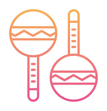 maracas simgesi vektör illüstrasyonu