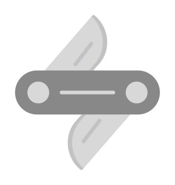 İsviçre bıçak ikonu vektörü beyaz arkaplanda izole edildi 