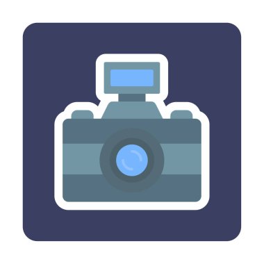 fotoğraf makinesi ikon vektör illüstrasyonu                      