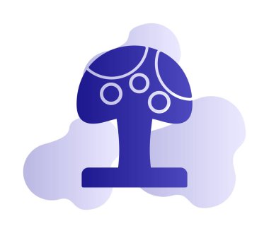 Mushroom icon, vector illustration simple design