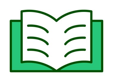 açık kitap simgesi, vektör illüstrasyonu basit tasarım