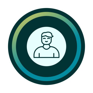 Profil simgesi vektör illüstrasyonu