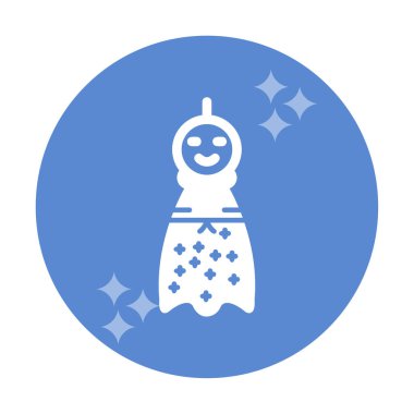 Teru Teru Bozu simgesi, vektör çizimi