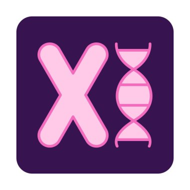 düz Kromozom ikon vektör illüstrasyon tasarımı