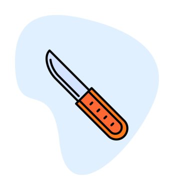 Beyaz arka plan üzerinde izole bıçak simge vektör  