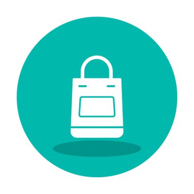 Alışveriş poşeti simgesi, vektör illüstrasyonu basit tasarım