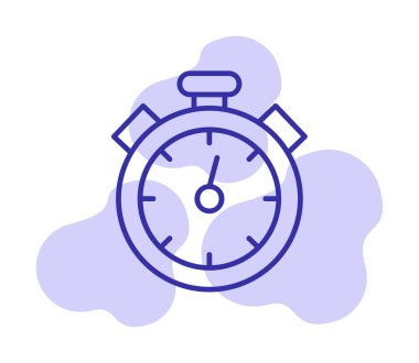düz grafik kronometre vektör çizimi