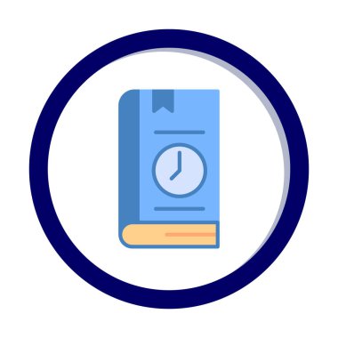 Kitap Zaman Sınırı simgesi, vektör illüstrasyonu 