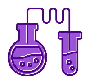 Test tüplü kimya laboratuvarı. Kimya konsepti                                             