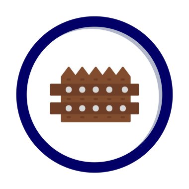 çit web simgesi, vektör çizim 