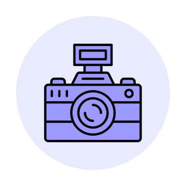 fotoğraf makinesi ikon vektör illüstrasyonu                      