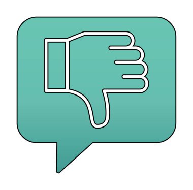 Hoşlanmıyorum. Web simgesi basit illüstrasyon 