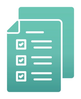 Sınav simgesi vektör illüstrasyonu 