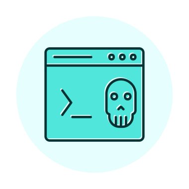 bilgisayar terminali simgesi, vektör illüstrasyonu basit tasarım
