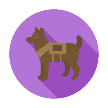 Askeri Köpek simgesi vektör illüstrasyonu