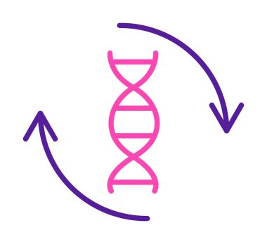DNA ikon vektör çizimi molekülü