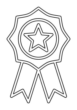  Ödül rozeti vektör çizgisi tasarımı
