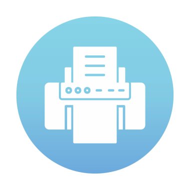 Yazıcı simgesi vektör illüstrasyonu