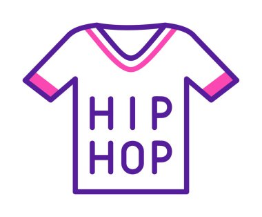 Hip hop metniyle Jersey, vektör illüstrasyonu  