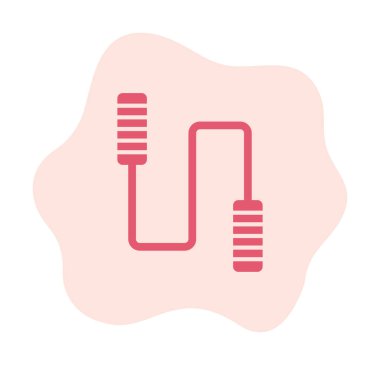 İp sporu ikonunu atlıyorum. Vektör illüstrasyonu 