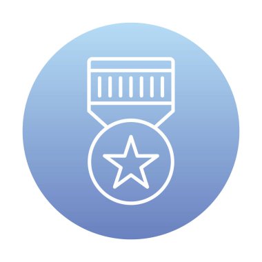 Moda düz renkli madalya ikonu. ödül rozeti