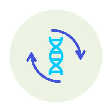 DNA ikon vektör çizimi molekülü