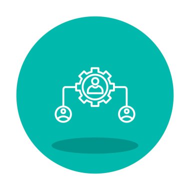 Basit düz yönetim simgesi vektörü 