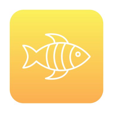 Balık. Web simgesi basit illüstrasyon