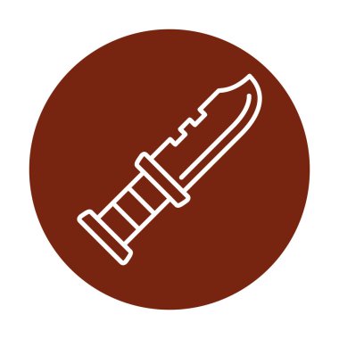 askeri bıçak ikonu vektör illüstrasyon sembolü tasarımı