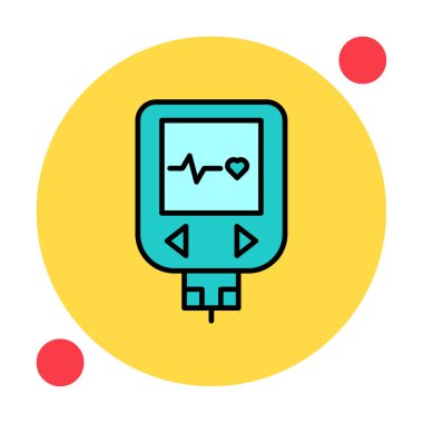 Glucometer simge vektör illüstrasyon tasarımı