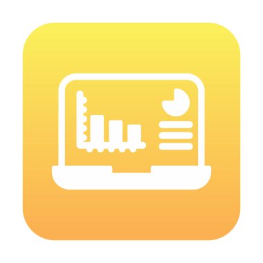 Dizüstü bilgisayar simgesindeki Analizlerin vektör çizimi