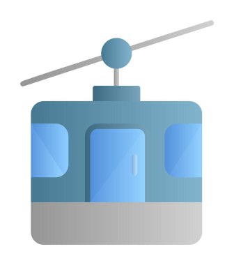 Modern Cable Car Cabin simgesinin vektör çizimi                   