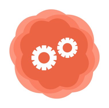 Gears'ı web simgesi, vektör çizim 