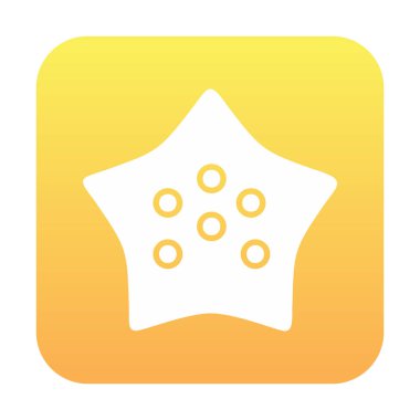 denizyıldızı düz ikon vektör çizimi 