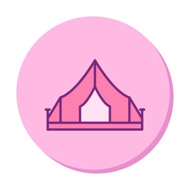 kamp çadırı ikonu vektör illüstrasyonu