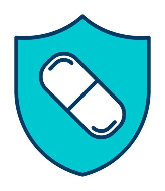 medical shield icon vector illustration 