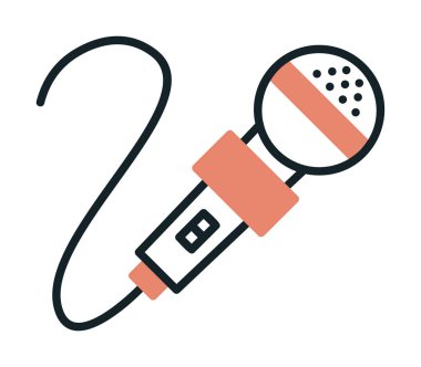 mikrofon web simge vektör çizim           