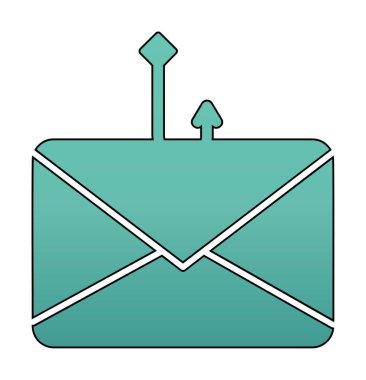 düz phishing çizgi vektör çizimi 