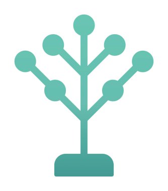 Basit filogenetik simge, vektör illüstrasyonu