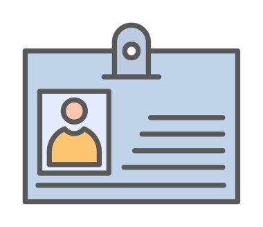 ID kart simgesi vektör illüstrasyonu