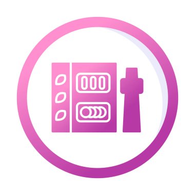 Basit Japon Bento kutusu simgesi, vektör illüstrasyonu