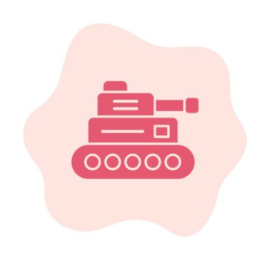 askeri tank simgesi vektör illüstrasyon