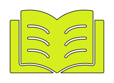 açık kitap simgesi, vektör illüstrasyonu basit tasarım