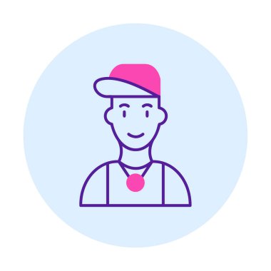 Hip Hop Man ikon vektör illüstrasyonu