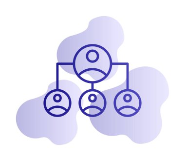 Basit Organizasyon hiyerarşisi simgesi, vektör illüstrasyonu