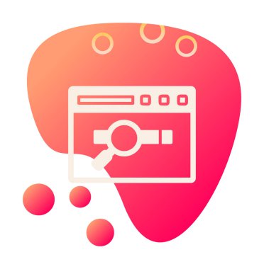 Web tarayıcı simgesi, vektör illüstrasyonu basit tasarım