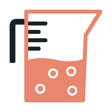 Beaker modern simgesinin vektör illüstrasyonu                          