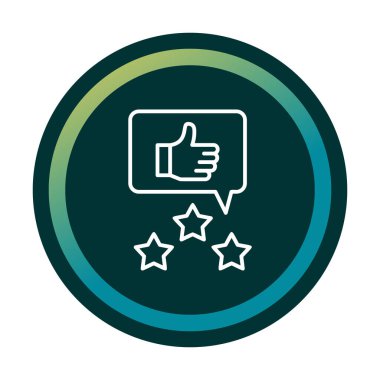 düz Gözden Geçirme simgesi vektör çizimi