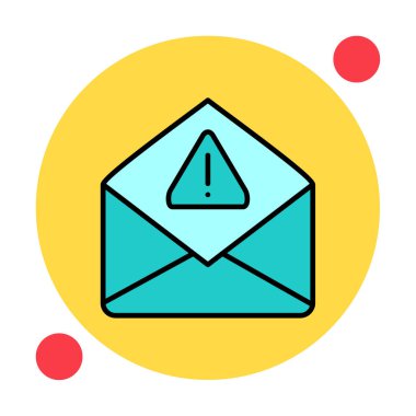 Basit çöp posta harfi simgesi, vektör illüstrasyonu